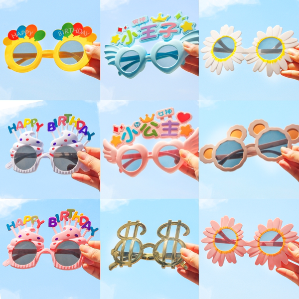 Funny Baby Boy Photo Prop Hat Birthday Glasses