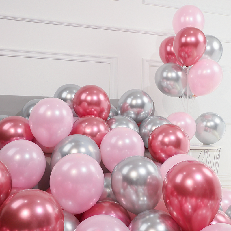 Mid-autumn National Day Pink Balloon Decoration Begging Wedding Wedding House Birthday Party Scene Placement Steam Ball Wedding Props-Taobao