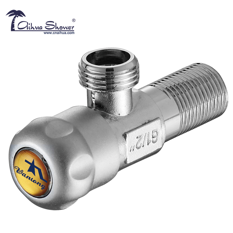 Ahua full copper lengthened into wall toilet water tank water heater tap control switch triangle valve AH615E