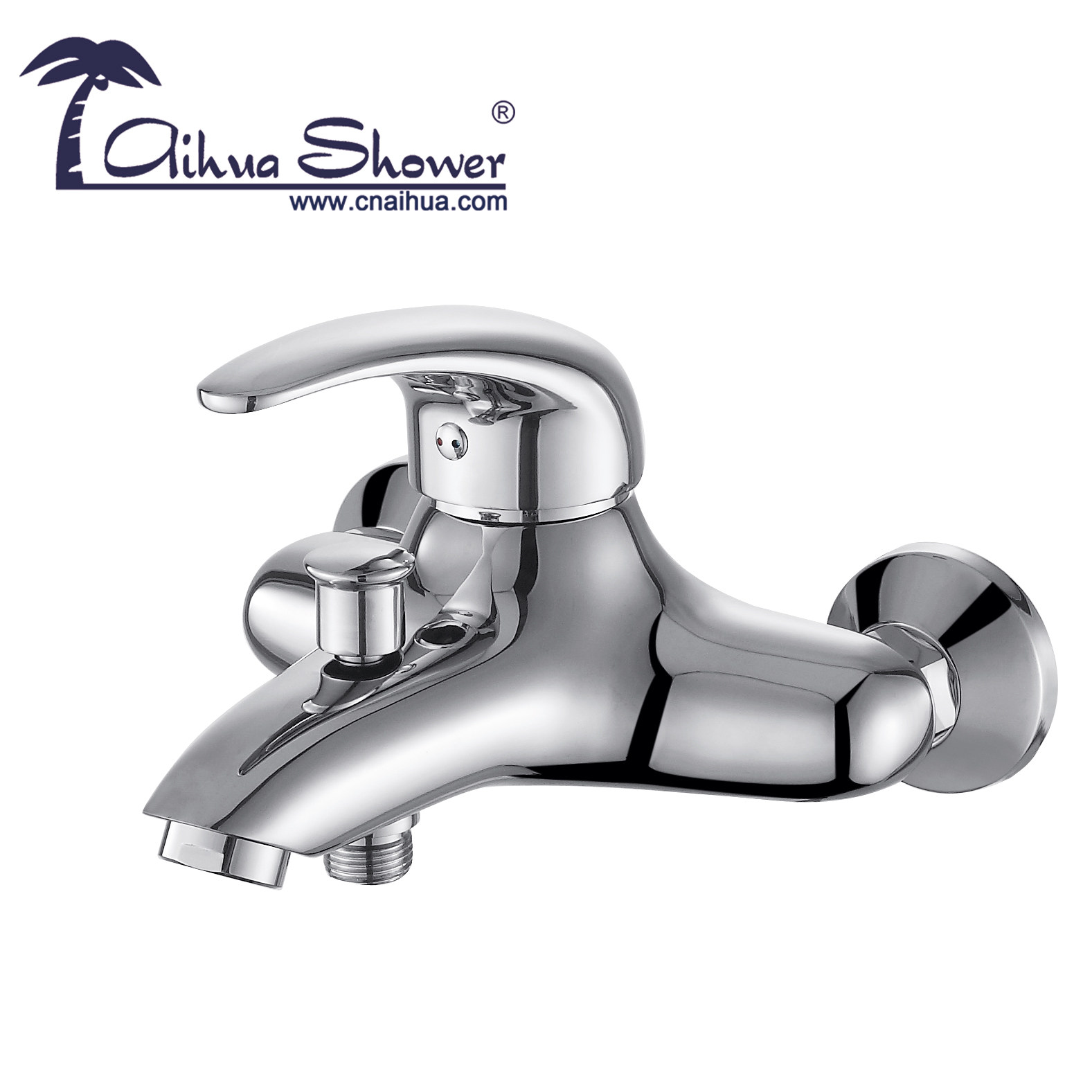 Aihua full copper chromium bath shower with cold bath sheet into the wall triple flower cold and hot tap AH2046