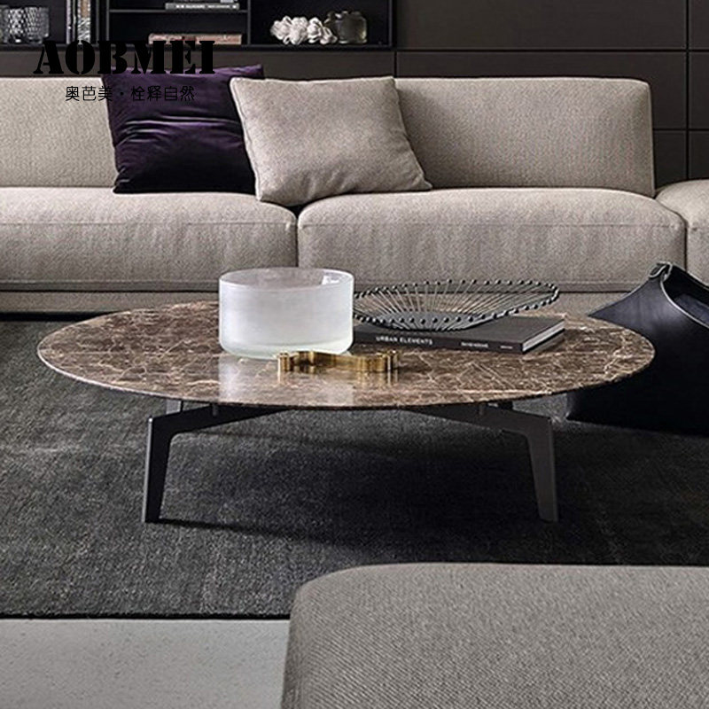 Nordic marble tea few small household titanium gold stainless steel creative living room of modern minimal rectangular edge