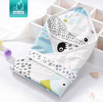 Baby hug quilt summer thin new born pure cotton package Newborn package Single baby anti-jump swaddling towel supplies