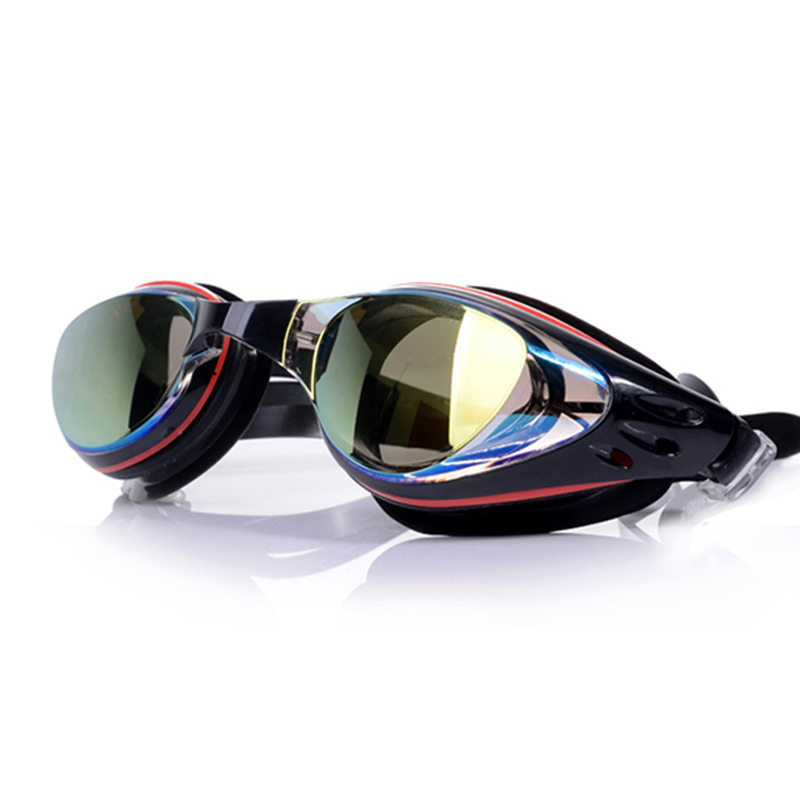 Professional electroplating myopia swimming goggles waterproof goggles anti-fog high-definition swimming equipment for men and women with large frame