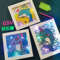 Childrens diamond stickers handmade diy making material package diamond stickers girl toy works puzzle kindergarten gift