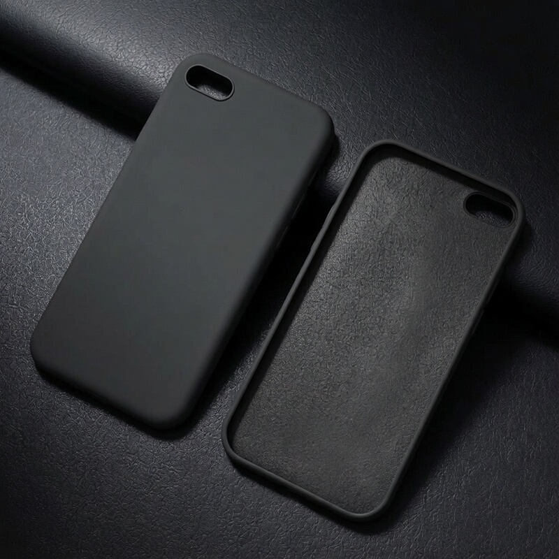 Suitable for iPhone 8 Plus Phone Cases, Apple 7 Plus Silicone 8P Anti-Drop Cover, X New Model 7P for Men and Women, 678 6S Plus Personalized Creative I8 Ultra-Thin ins Trendy Solid Color Graphite Soft Case