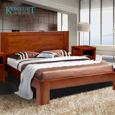 Кровать из массива дерева 康福浪漫 柚木床实木床印尼柚木1.5