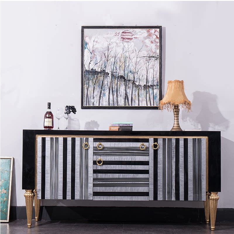 Light luxury post-modern paint furniture dining room entry porch cabinet long cabinet multi-functional storage storage side wine cabinet