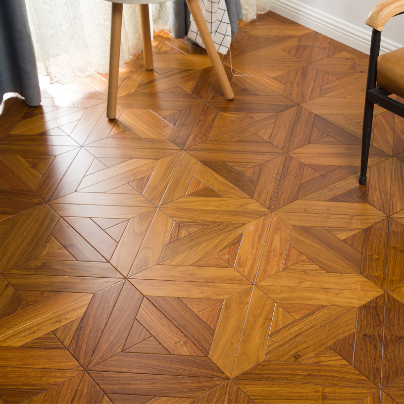 Sub-flower pear multilayer solid wood composite parquet floor imported flower pear wood nature environmentally friendly and abrasion-resistant ground heating e0