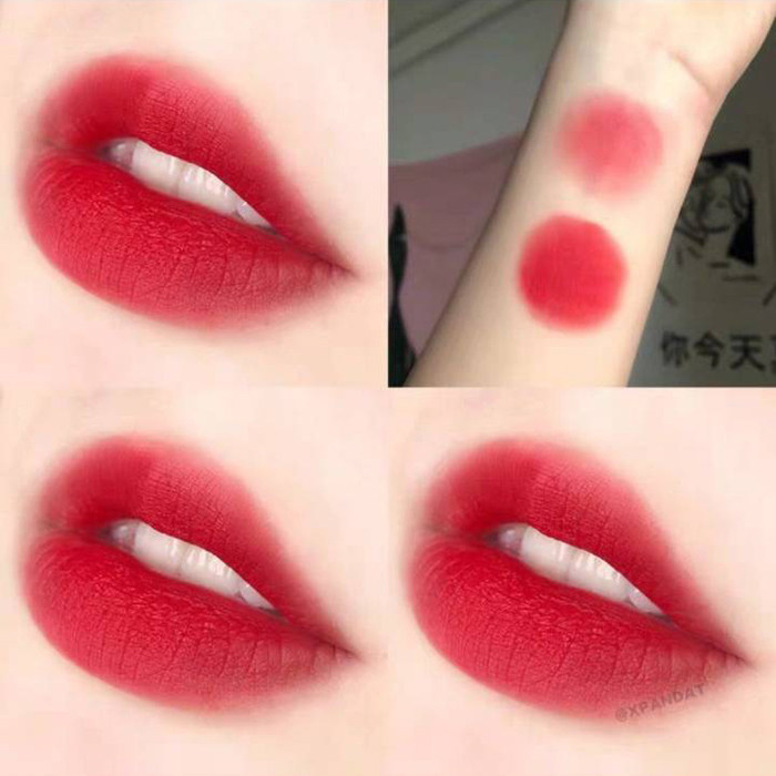 A touch of cinnabar red 6g trial bag Lancome cyanine pure soft silk satin lipstick medium sample 505# matte fog surface
