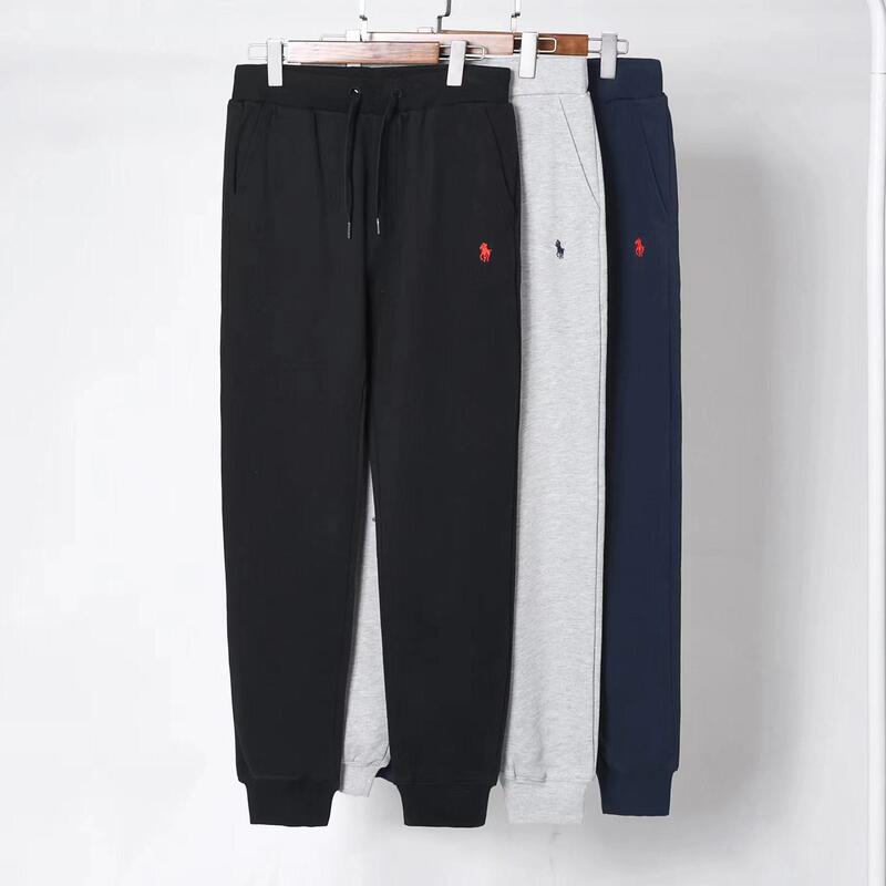 Spring and Autumn Men's Pure Cotton Casual Jogger Sweatpants Polo Simple Loose Terry Cloth Comfortable Versatile Sweatpants