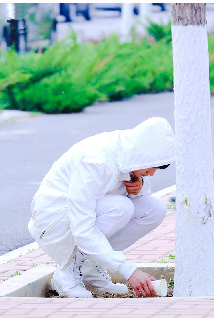 Phiên bản dài của áo gió trong đoạn dài mùa xuân và mùa thu mẫu Phiên bản Hàn Quốc của áo dài xu hướng áo mỏng thanh niên áo gió 1 lớp rẻ