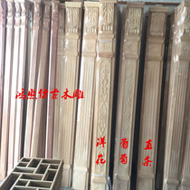  Dongyang wood carving partition TV background passageway modeling European solid wood Roman column European carved decorative modeling