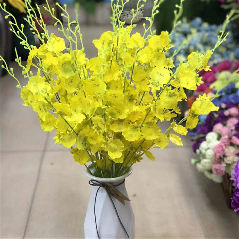 Simulation Flower Dancing Orchid Butterfly Orchid Fake Flower Silk Flower Single Dancing Orchid Home Decoration Flower