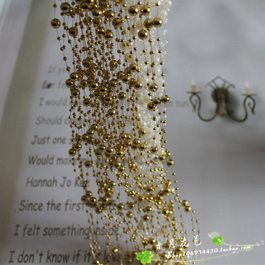 Pearl chain artificial flower hand holding flower accessories bead chain diy handmade jewelry accessories imitation pearl bead chain