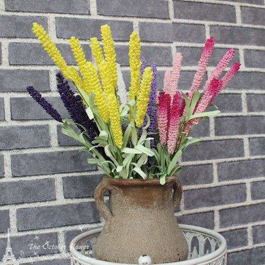 Simulated lavender peflower fake flower 12 Provence granule foam flower silk flower garden Bouquet decoration
