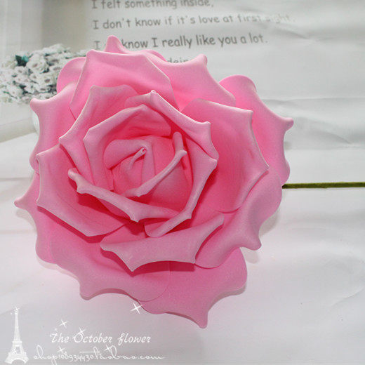 Clearance processing simulation foam rose 20 cm large rose head decoration dancing props wedding decoration