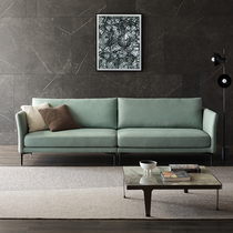 Italian Minimalist fabric sofa combination double three modern simple technology fabric living room Nordic small apartment
