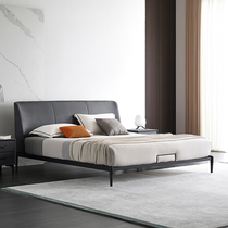 Nordic cloth bed modern minimalist Italian minimalist double bed master bedroom technology cloth light luxury soft bag wedding bed