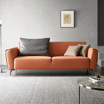Minimalist technology fabric sofa combination modern simple double three Nordic Italian light luxury living room small apartment