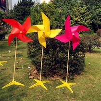 Solid color non-chromatic large windmill counter decoration wedding photography decoration props rotating childrens toys small windmill