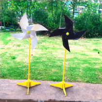 White Windmill Black Windmill Four Leaf Windmill Four Corner Windmill Toys Advertising Outdoor White Windmill Windmill Festival