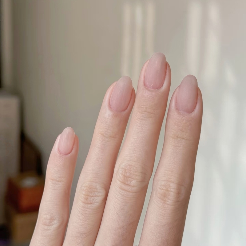 Velvet Wearable Nails Pure Desire Matte Nude Short Nail Art Stickers Commuting Whitening Fake Nails Removable for Pregnant Women