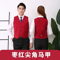 Темно-бордовый жилет