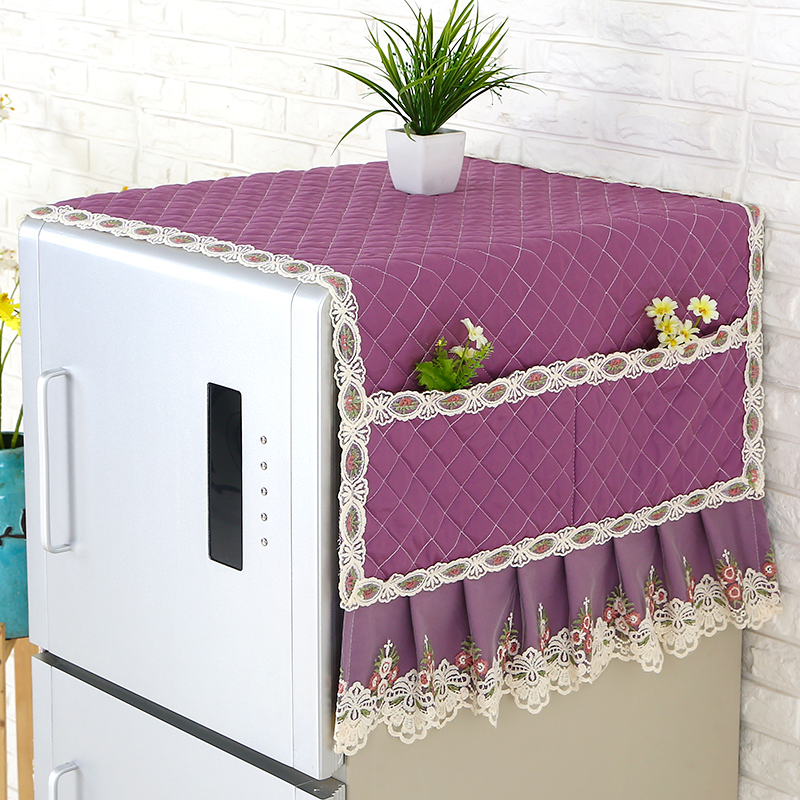 European household single door refrigerator cover cloth Double door double door refrigerator towel Dust cover storage bag Universal cover towel