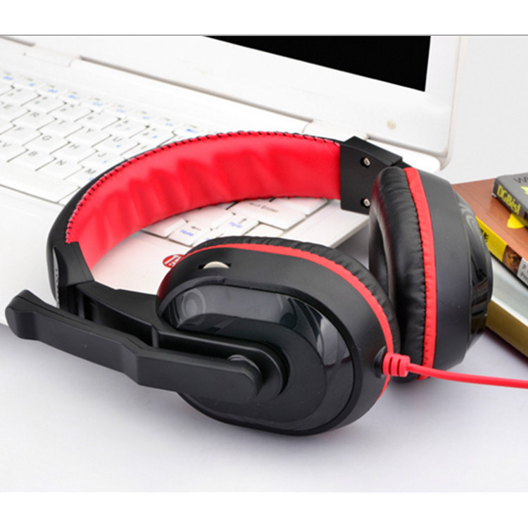 This Mark Headsets Headphones Internet Cafe Wire Sports Ear Mai Computer Headphones External Microphone Heavy Bass Big Surround