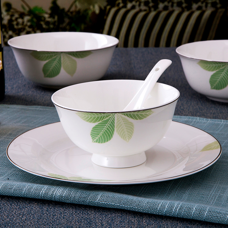 Dishes suit household combination of European jingdezhen ipads porcelain tableware Dishes chopsticks Chinese ceramic bowl Dishes for dinner
