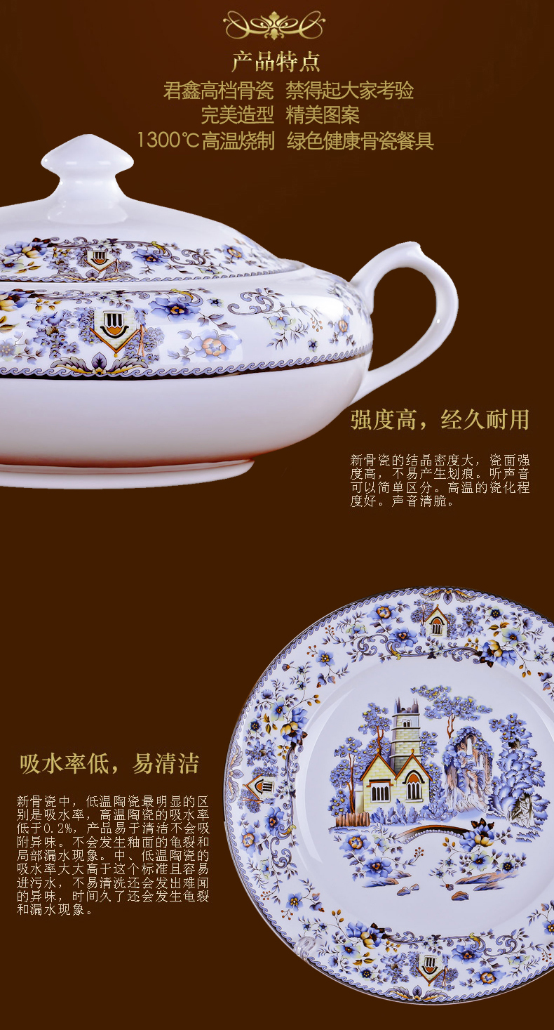 Antarctic treasure ipads porcelain bowl chopsticks suit dishes home European dishes to use creative Chinese plate suit/