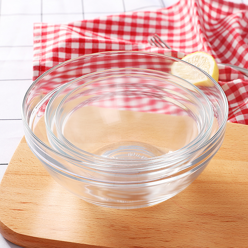 Baosteel at the South Pole, transparent glass bowl bowl of fruit salad bowl large tableware wash bowl of salad plates can microwave