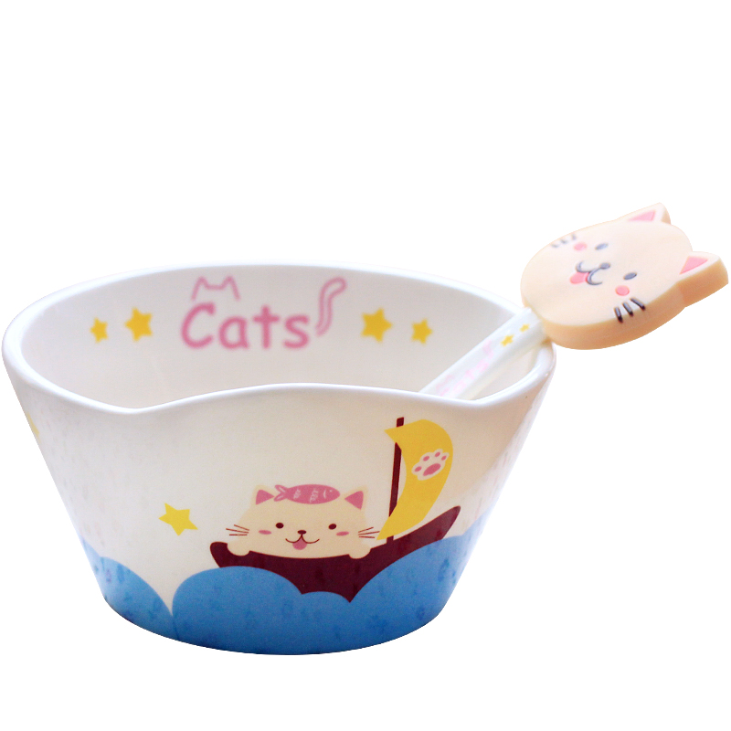 Working Fine club goods and lovely cartoon children 's individual creative small ceramic bowl bowl household tableware suit the baby to eat bread and butter