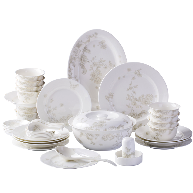 Dishes suit household combination of European jingdezhen ipads porcelain tableware Dishes chopsticks Chinese ceramic bowl Dishes for dinner