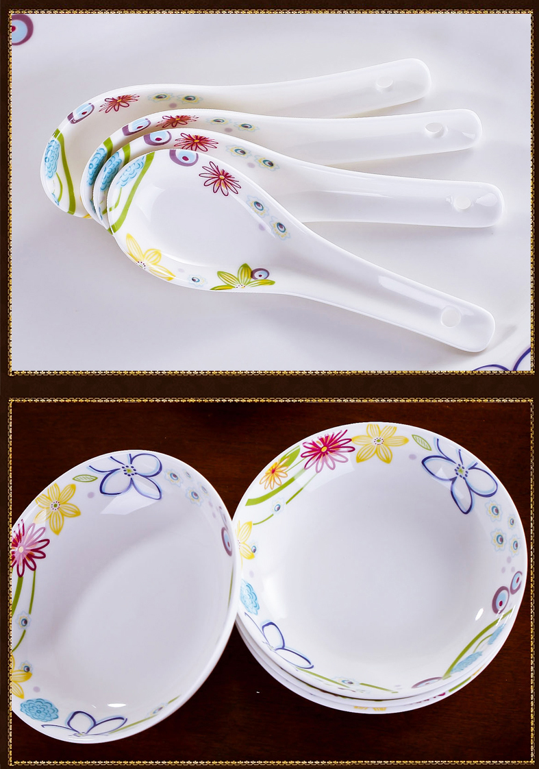 Dishes suit household combination of European jingdezhen ipads porcelain tableware Dishes chopsticks Chinese ceramic bowl Dishes for dinner
