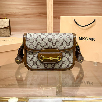 Hong Kong Genuine Xiao Zhan Same Style 1955 Saddle Bag Autumn and Winter Versatile Shoulder Bag Genuine Leather Bag for Women 2025 New Trendy Model