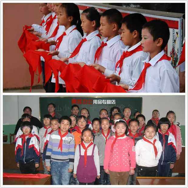 Lengthened teaching red scarves for primary school students cultural adults lengthened 1 2 m manufacturers direct sales