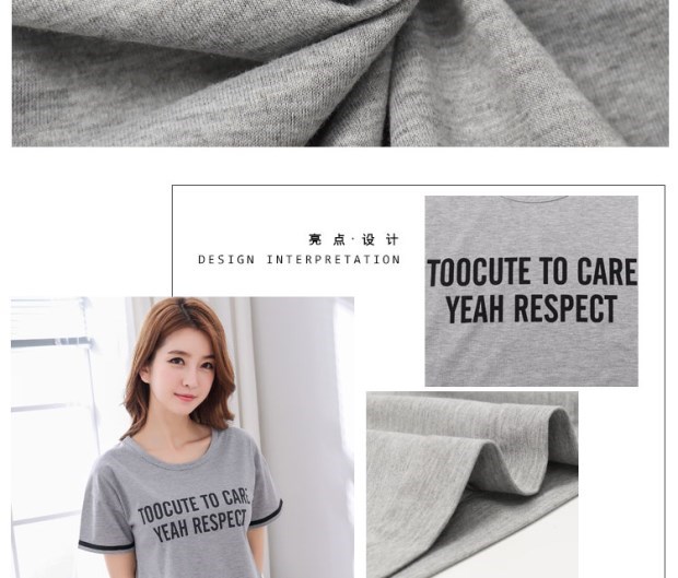 Đồ ngủ mùa hè của phụ nữ cotton ngắn tay cắt quần mùa hè phụ nữ kích thước lớn phù hợp với phần mỏng cotton dịch vụ nhà hai mảnh đồ ngủ pijama