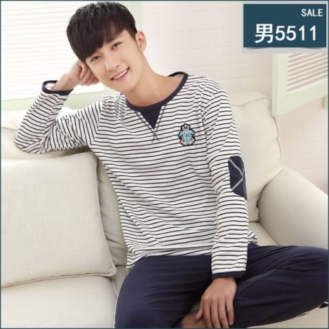 Đồ ngủ đặc biệt hàng ngày cho bé trai cotton dài tay mùa xuân và mùa thu mỏng đồ bộ nam