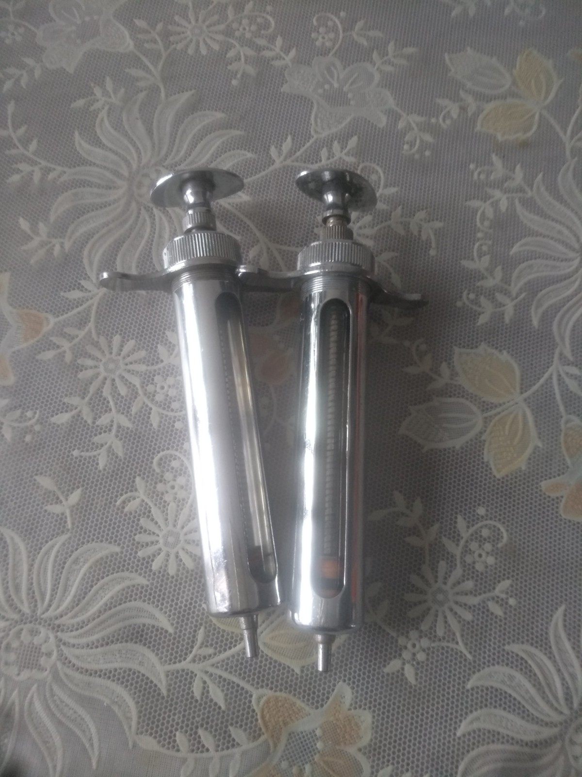 Pure copper needle tube old-fashioned veterinary needle tube antique antique old object pure copper veterinary needle tube nostalgic collection use