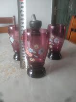  During the Cultural Revolution a set of old glass water cups old glass cups antique cups old objects collectibles