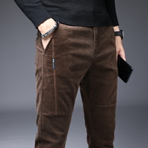 Fugui bird autumn and winter new mens casual pants slim feet corduroy Korean trend handsome Joker trousers