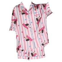 (Live broadcast limited time flash sale) Gukoo Women’s Summer Puppy Printed New Striped Women’s Home Clothes