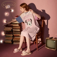 Gukoo/果壳 Пижама, юбка, летнее тонкое хлопковое платье-футболка, популярно в интернете