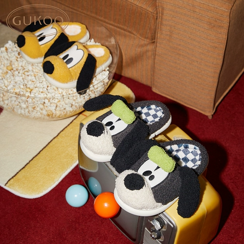 Дисней, тапочки, зимняя милая удерживающая тепло нескользящая обувь, плюшевые