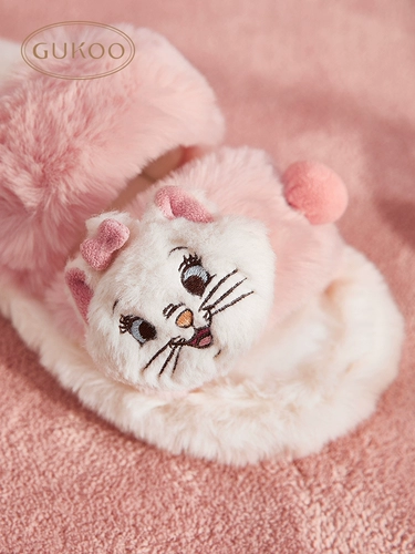 Женские зимние меховые тапочки в двух словах, симпатичная верхняя одежда с котом Мэри, топающая какашки, плюшевые домашние нескользящие хлопковые тапочки