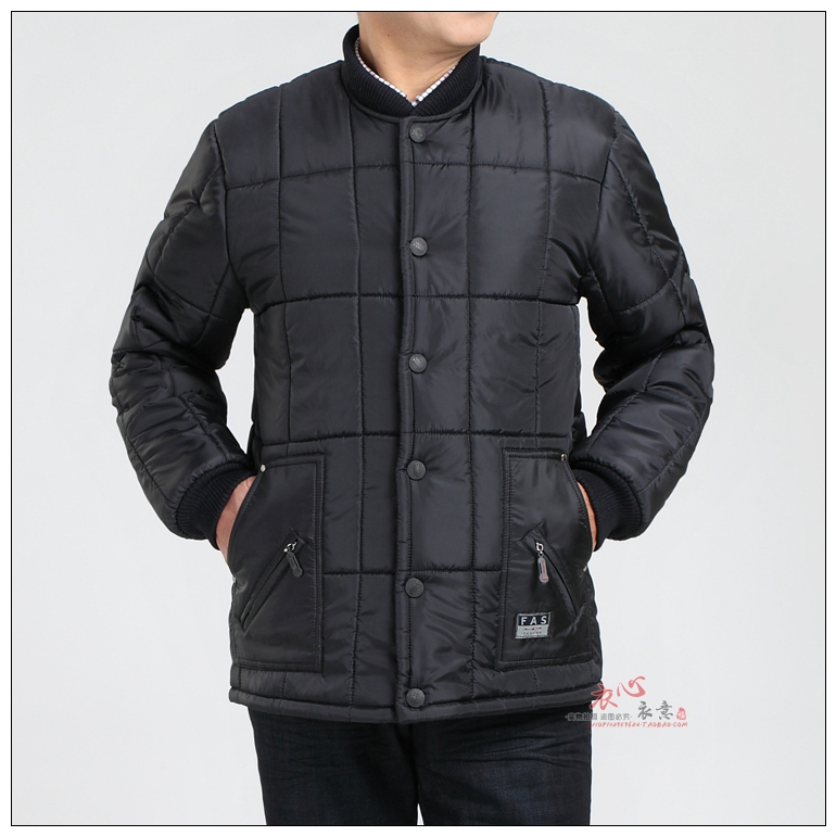 Áo khoác cotton nam trung niên mùa đông, áo khoác cotton, ông già, bộ đồ cotton, trang phục nam trung niên, bố, ông, mặc mùa đông áo khoác dạ nam