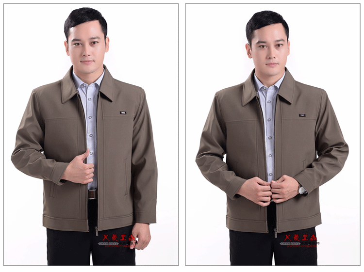 Áo khoác trung niên mùa xuân và mùa thu 40-50 tuổi cha tải áo sơ mi nam mỏng manh áo sơ mi giản dị áo nắng nam
