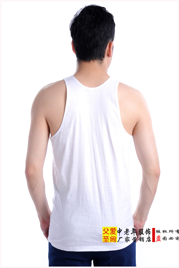 Người đàn ông trung niên mùa hè bông cổ điển rào cản yếm trong lỏng trung niên đồ lót bông áo thanh niên áo ba lô nam