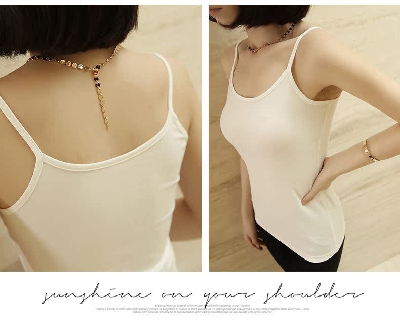 Áo yếm cotton nữ nhỏ mặc mùa xuân hàn quốc gợi cảm ngắn ngắn tay áo sơ mi trắng đen không tay mùa hè áo len sát nách
